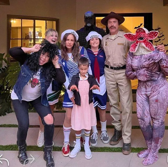 Robert Downey Jr. COS 'Stranger Things' on Halloween night with his family | FMV6