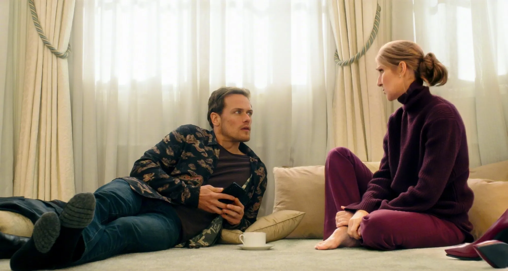 Romantic comedy 'Love Again' starring Sam Heughan and Céline Dion delayed until May 12 in Northern America | FMV6