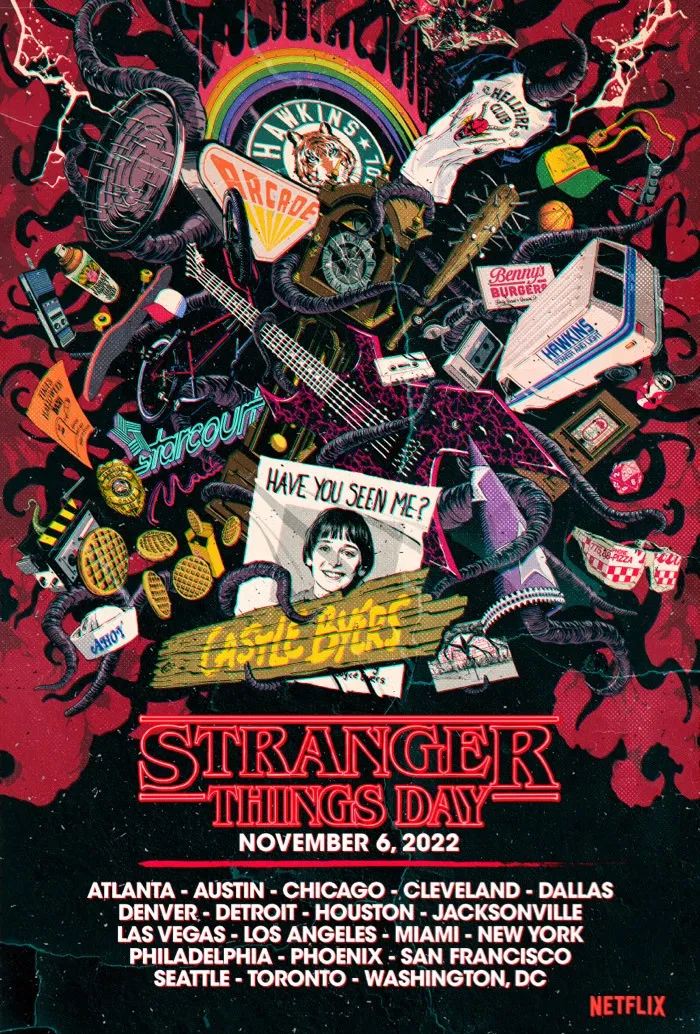 Stranger Things Official Twitter Post 2022 'Stranger Things Day' Poster | FMV6
