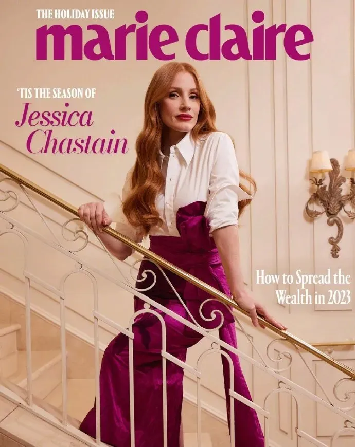 Jessica Chastain, 'Marie Claire' Magazine 2022 Holiday Issue Photo Shoot | FMV6