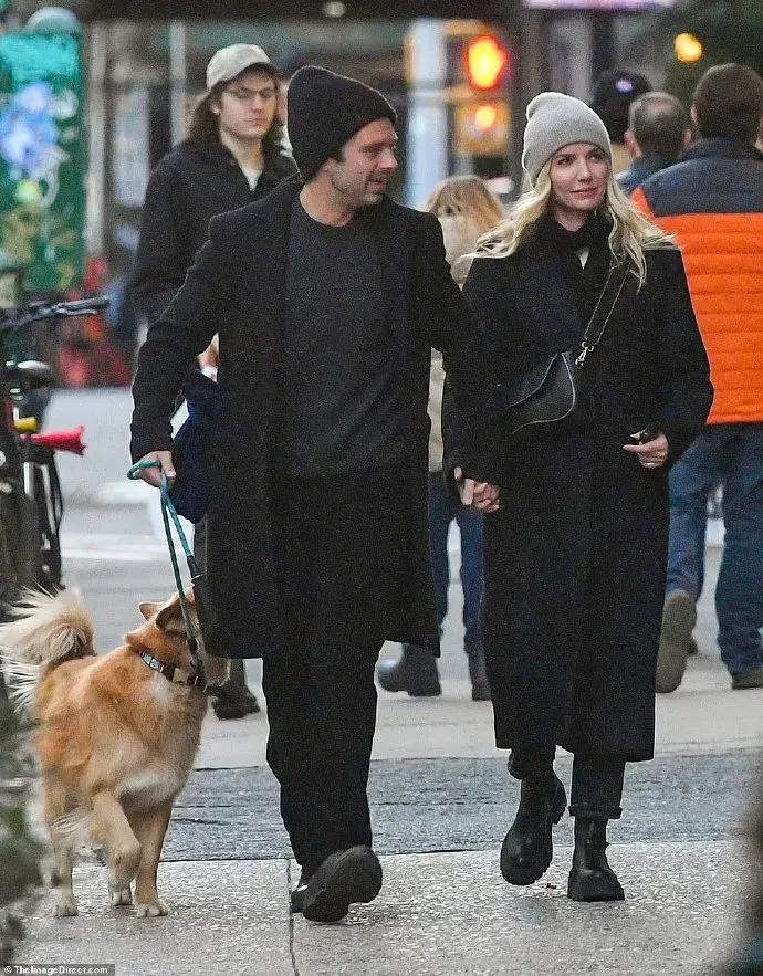 Sebastian Stan and Annabelle Wallis hold hands in New York streets | FMV6