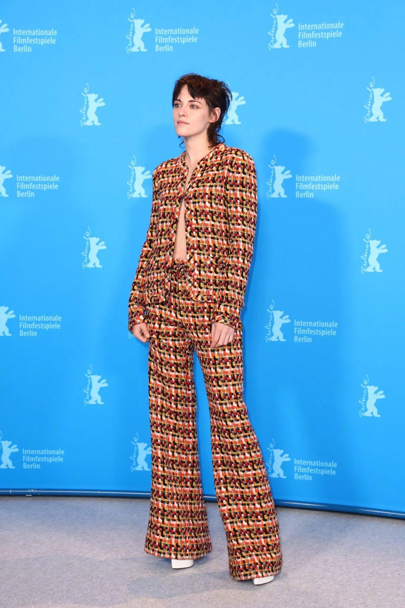Kristen Stewart attends 2023 Berlin International Film Festival main competition judges media meeting & press conference | FMV6