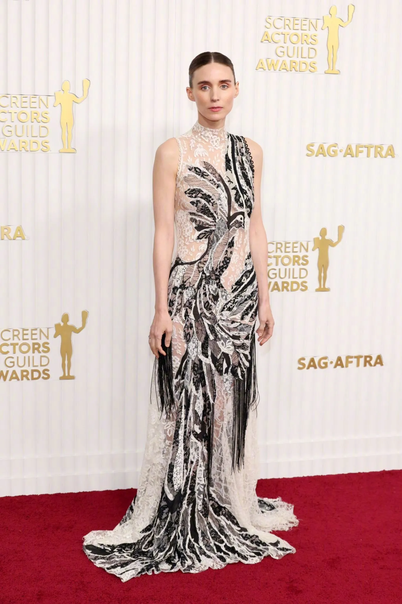 Rooney Mara attends 2023 Screen Actors Guild Awards red carpet | FMV6